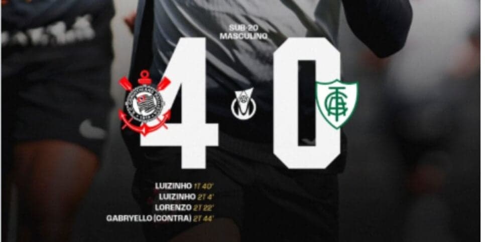 Corinthians sub-20 estreou com goleada no Campeonato Brasileiro (Reprodução: Instagram)