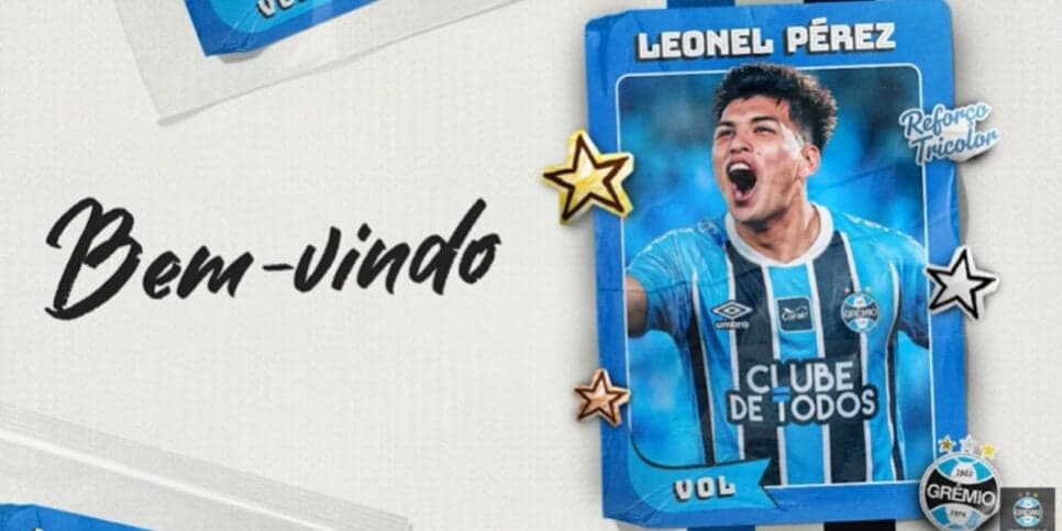 Leonel Pérez é o sexto reforço do Grêmio (Reprodução: Instagram)