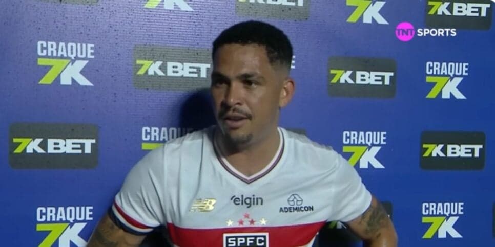 Luciano renovou com o São Paulo até 2028 (Reprodução: TNT Sports)