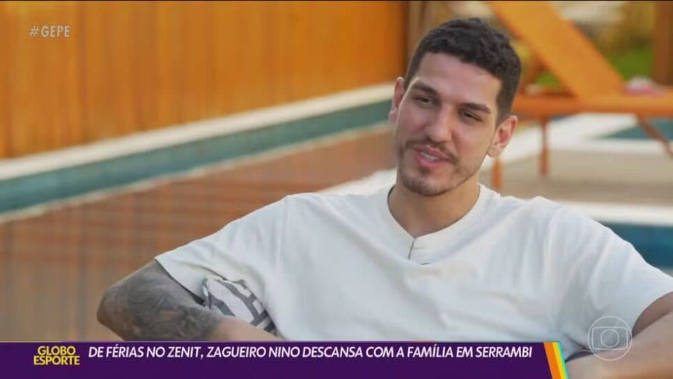 O zagueiro Nino entrou na mira do Palmeiras e Fluminense (Foto: Reprodução/ Globo)