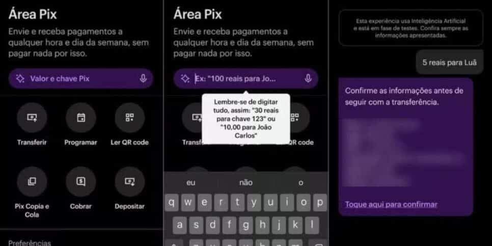 PIX por mensagem para os clientes do Nubank (Reprodução: Divulgação)