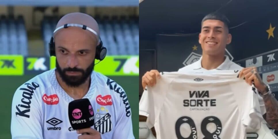 Thaciano e Adonis Frías fora do próximo jogo do Santos (Reprodução: TNT Sports / Youtube)
