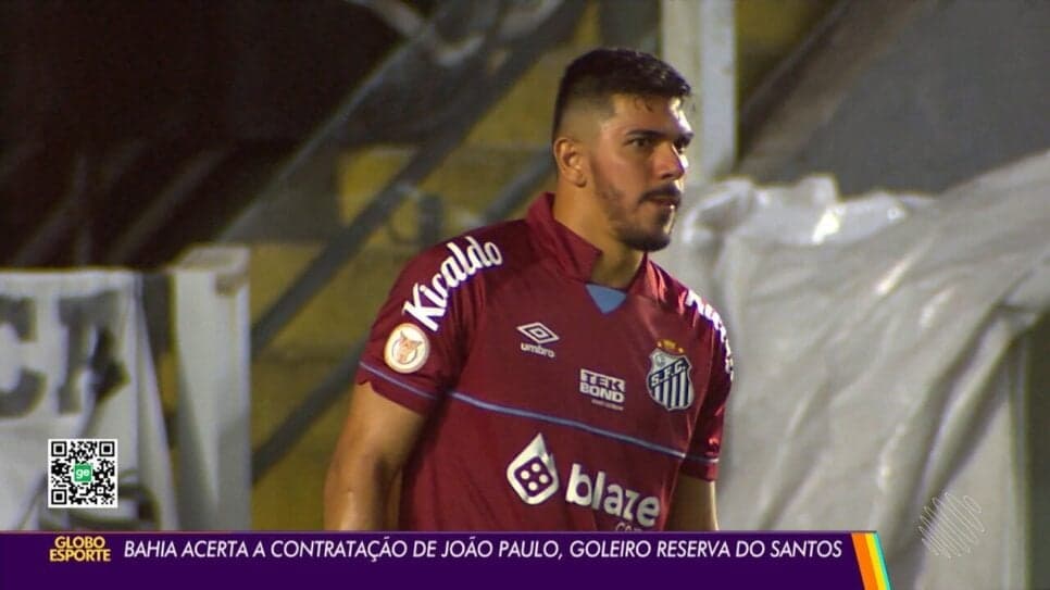 João Paulo, do Santos,  (Foto: Reprodução/ Globo)