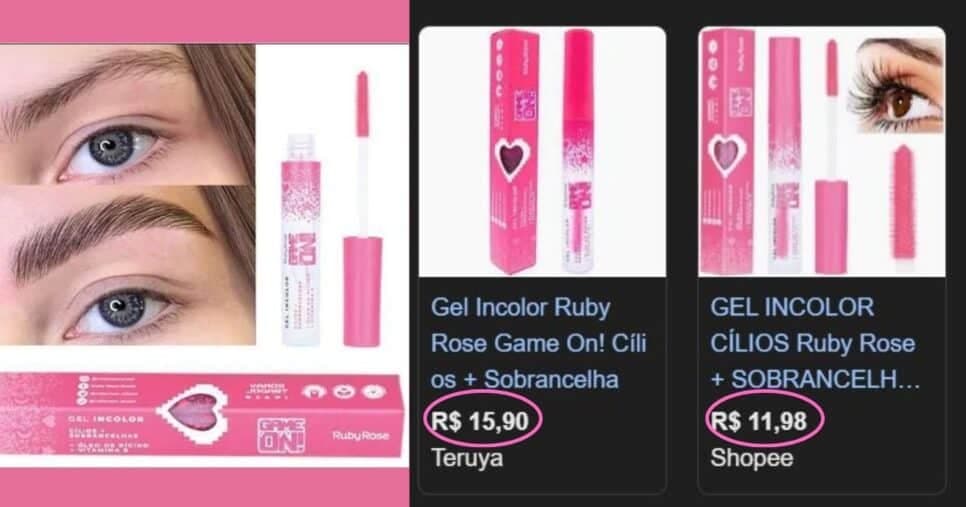Máscara de Sobrancelhas Game On (Foto Reprodução/Montagem/Lennita/TV Foco/Google Shopping/Shopee)