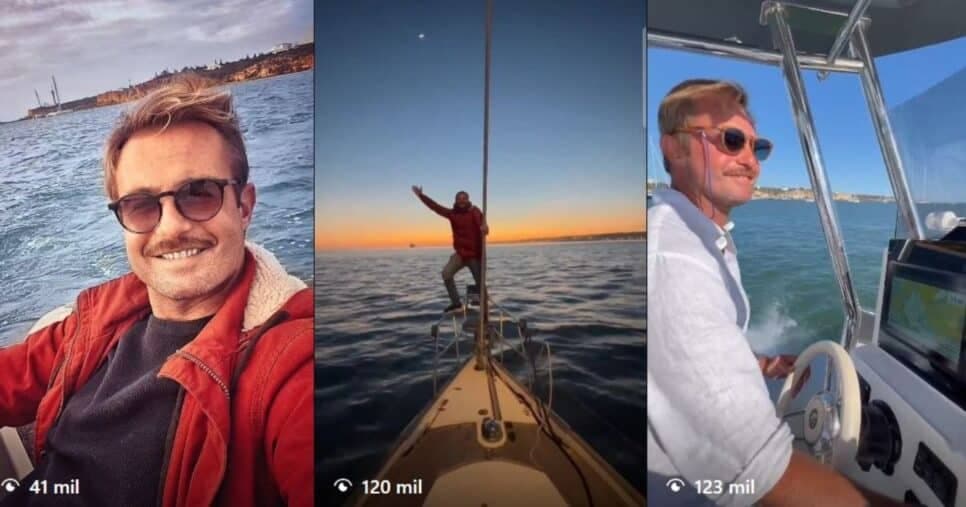 Max Fercondini vive há anos recluso e em alto mar (Foto Reprodução/Montagem/Instagram/@Max Fercondini)