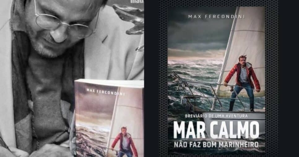Max Fercondini no lançamento do seu livro (Foto Reprodução/Montagem/Instagram/@Max Fercondini)
