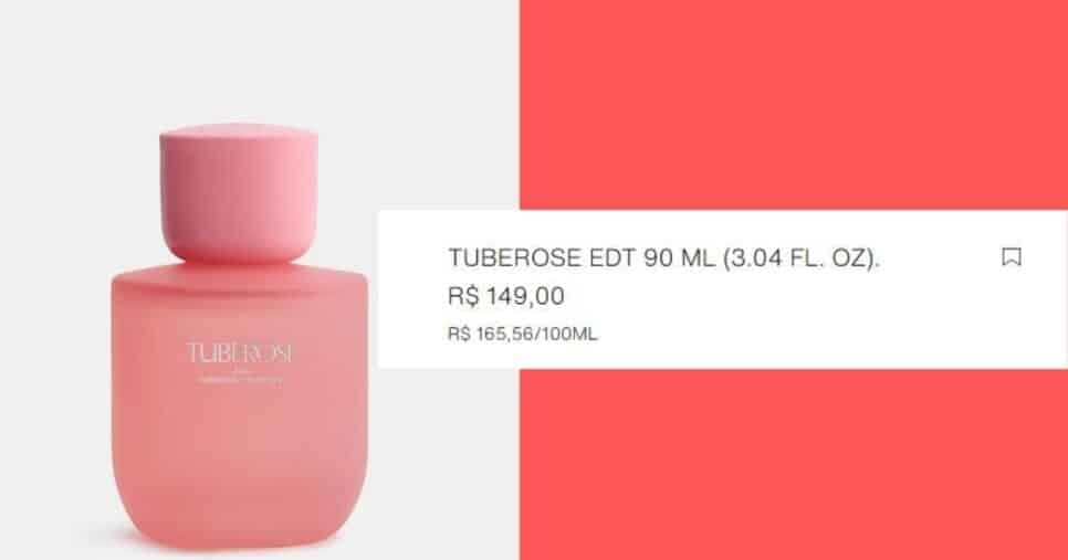 Zara Tuberose (Foto Reprodução/Montagem/Lennita/Canva/Zara)