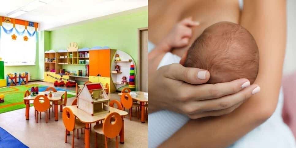 Creches devem ter espaços para mães amamentarem seus filhos (Reprodução: Montagem TV Foco)