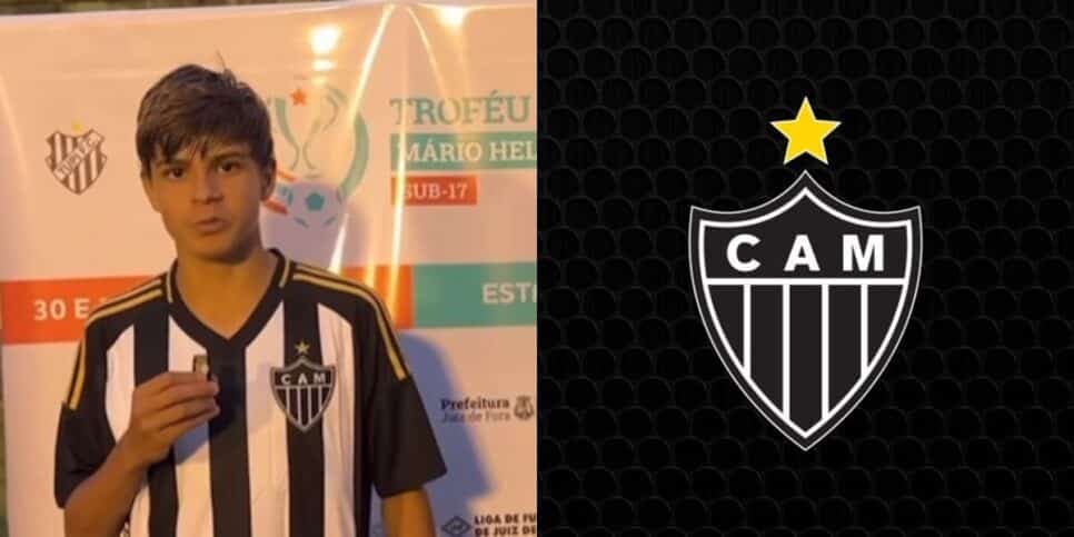 Enzo Peterson assinou contrato profissional com o Atlético-MG (Reprodução: Instagram)