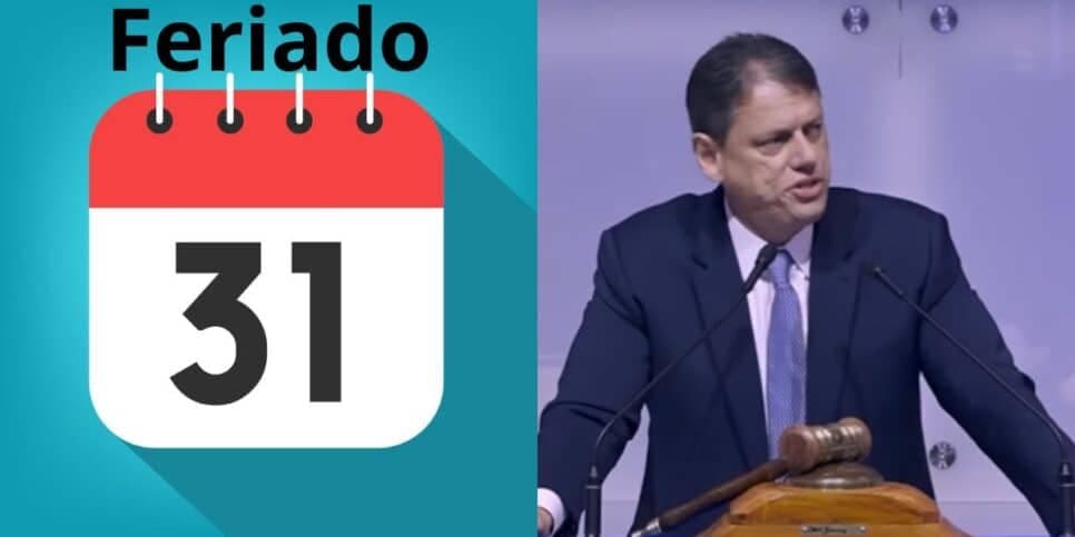 Tarcísio ciente: Feriado é informado terça (31) em cidade em SP