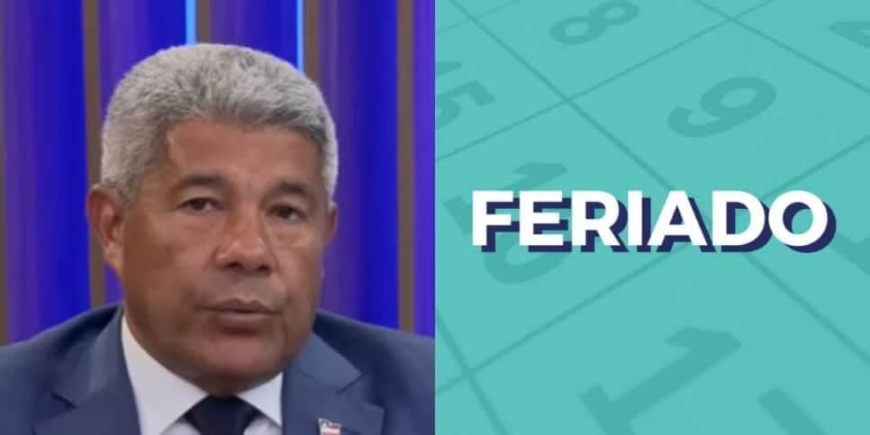 Jerônimo Rodrigues sabe: Feriado é informado sexta (13) em cidade da BA