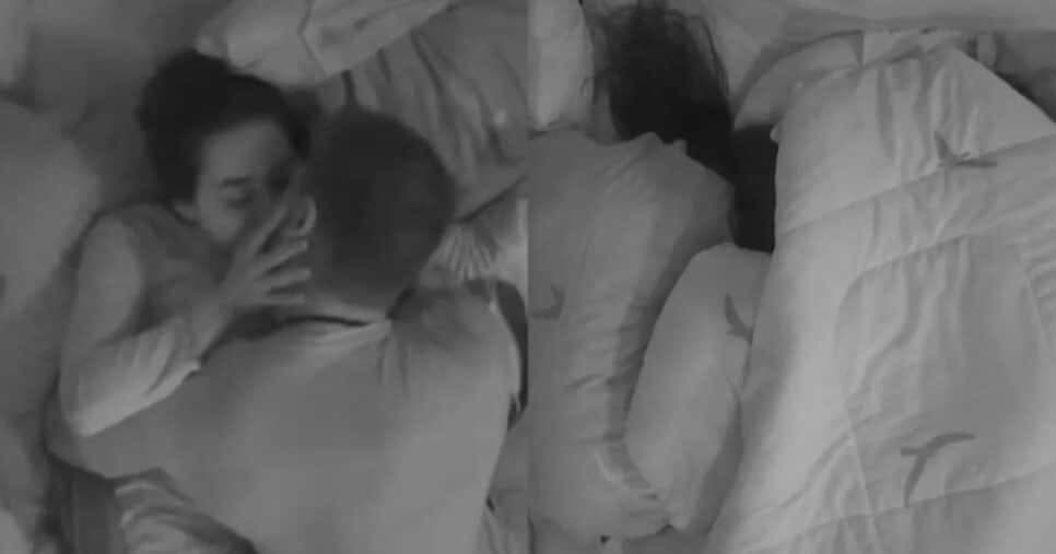 Jonas e Jordana trocaram beijos debaixo do edredom no BBB26 (Foto: Reprodução/ Internet)