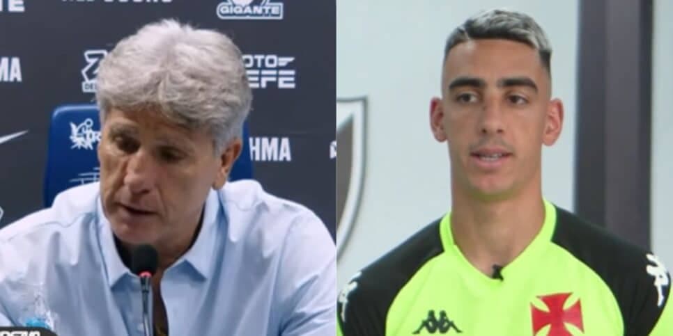 Pedrinho informa Renato Gaúcho sobre saída de Puma Rodríguez no Vasco hoje(20/03) para vestir azul