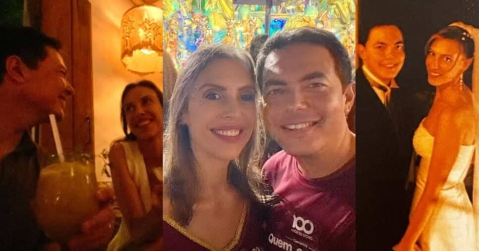 Raros registros de Alan Severiano ao lado de Rachel, publicados nas redes sociais (Foto Reprodução/Montagem/TV Foco/Instagram/@aseveriano)