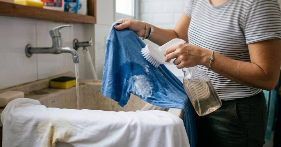 Como fazer solução simples para tirar mancha de desodorante das roupas coloridas e brancas em 3 minutos