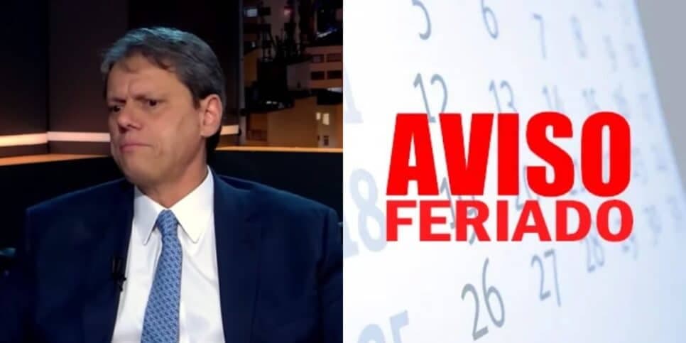 Tarcísio sabe: Feriado é comunicado quinta (12) em cidade em SP