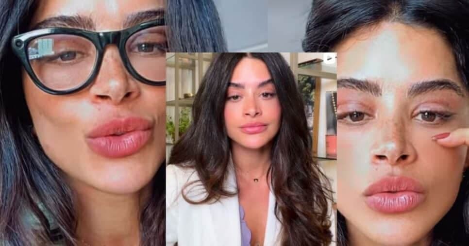 Aline Campos após os procedimentos estéticos (Foto Reprodução/Montagem/TV Foco/Instagram/@eualinecampos/Lennita)