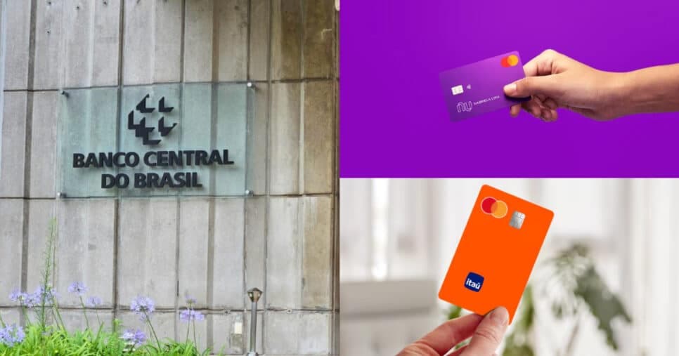 Banco Central informa liberação da cobrança de 3 taxas em cartões Nubank, Itaú e+ no Brasil