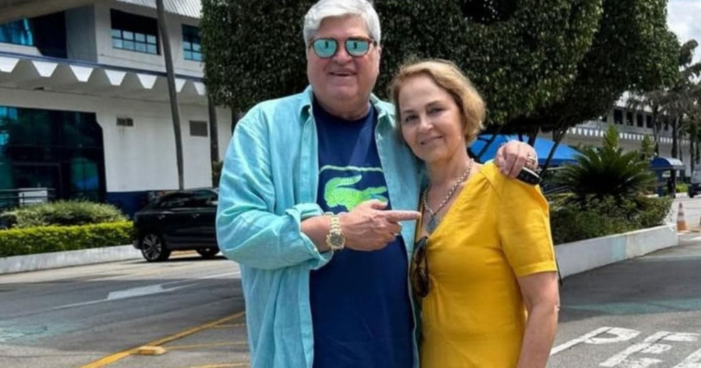 Datena e esposa em clique recente (Foto Reprodução/Instagram)