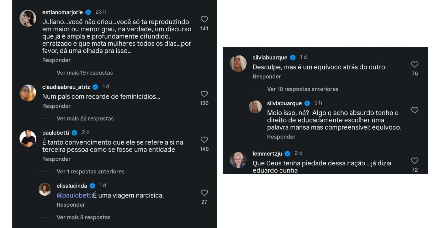 Famosos criticam curso de Juliano Cazarré (Foto: Reprodução / Instagram)