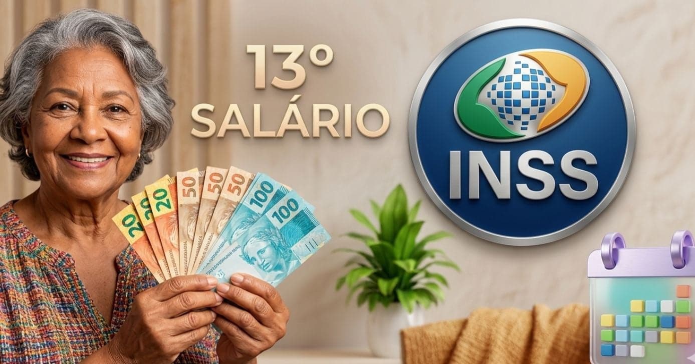 Ilustração 13º salário do INSS (Foto: Montagem TV Foco / GMN)