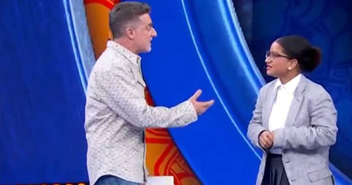 Luciano Huck e Milena no Domingão com Huck (Foto: Reprodução / Globo)
