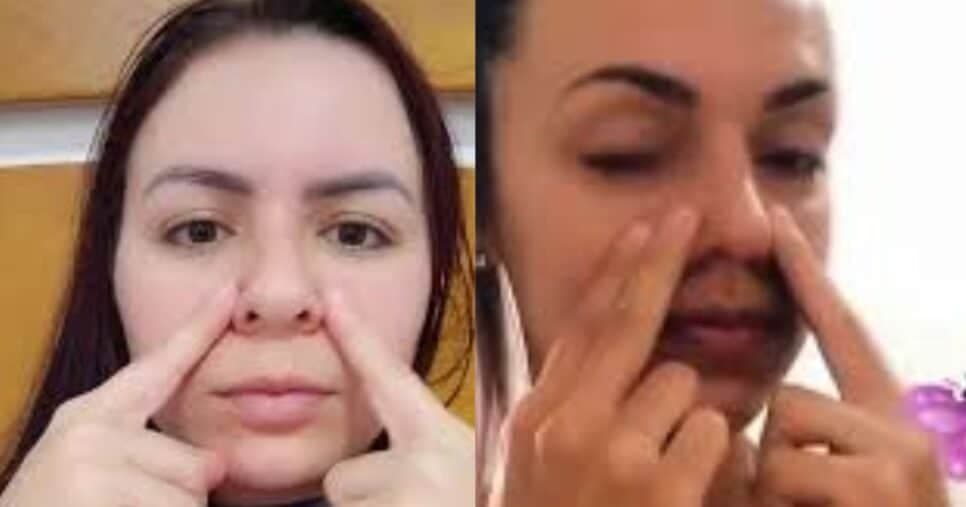 Massagem no nariz - Foto Ilustrativa