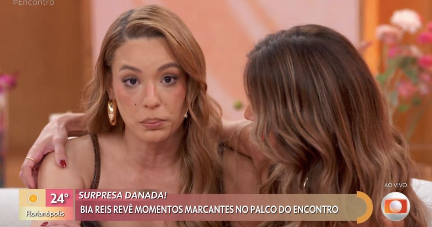 Beatriz Reis e Patrícia Poeta no Encontro (Foto: Reprodução / Globo)