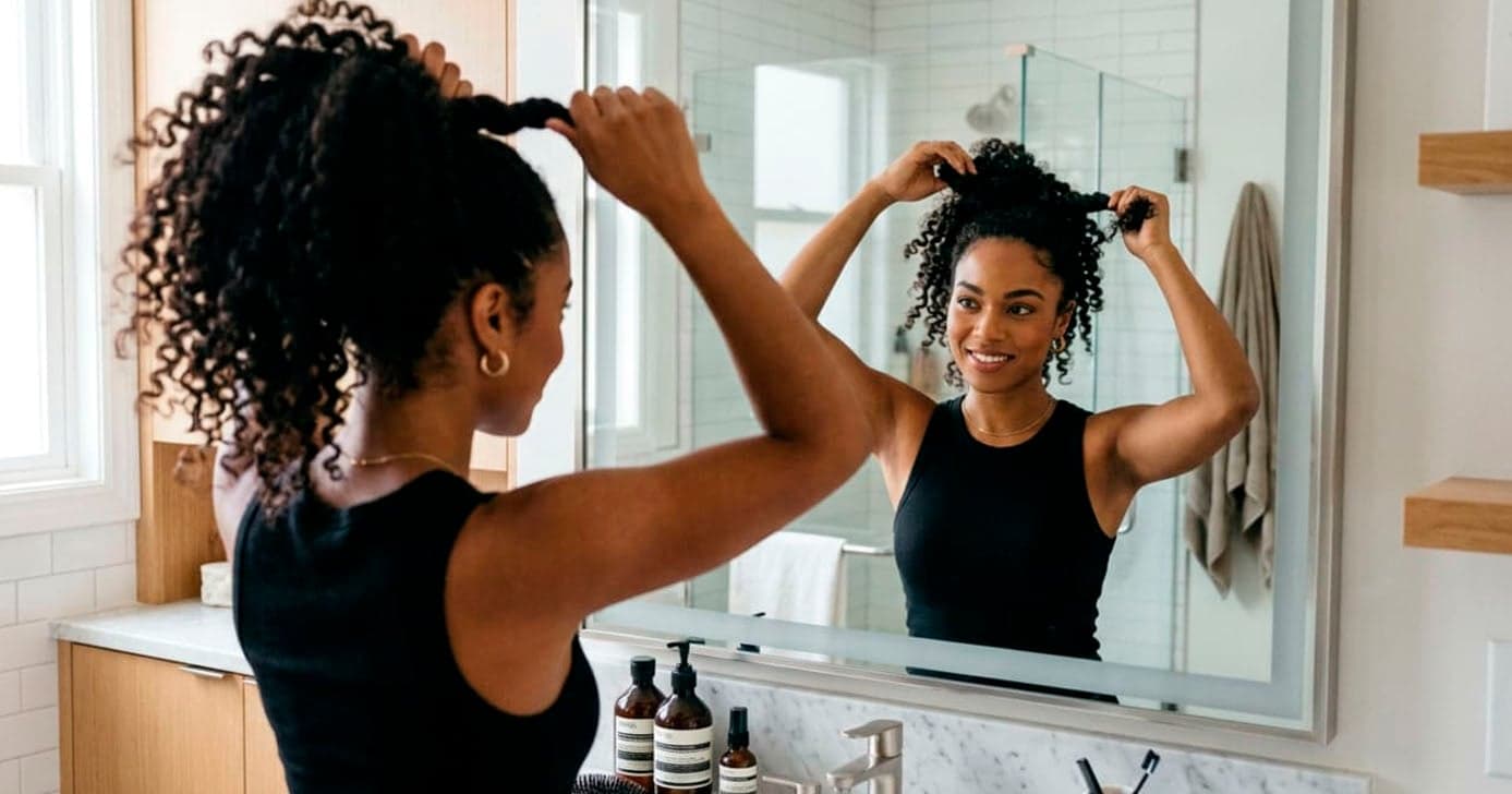 Penteado de cabelo - Rabo de cavalo alto torcido (Foto: Reprodução)