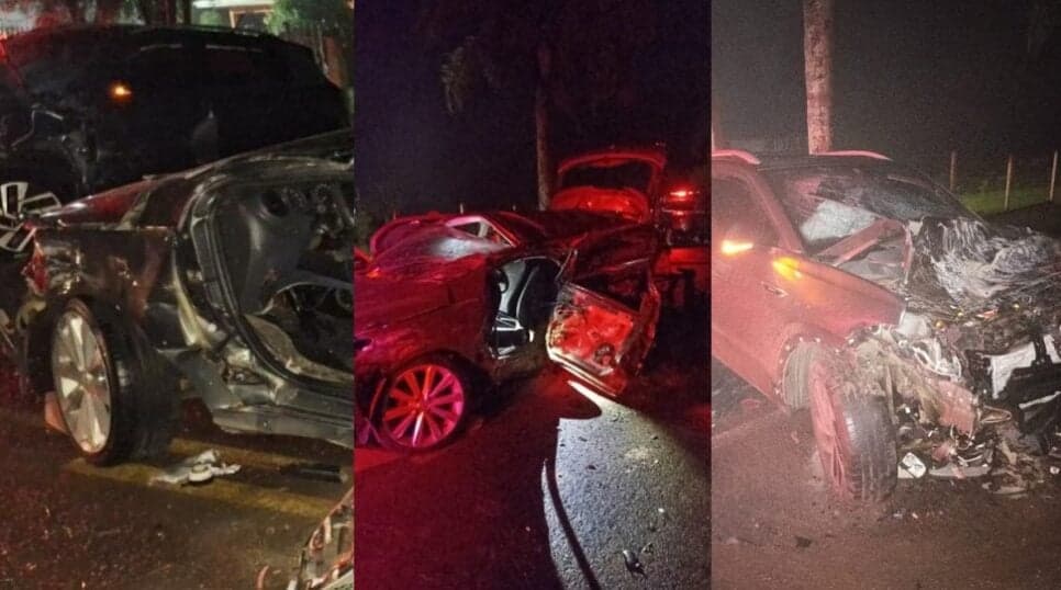 Acidente entre veículos deixa cinco mortos em SC (Foto: Reprodução / Globo)

