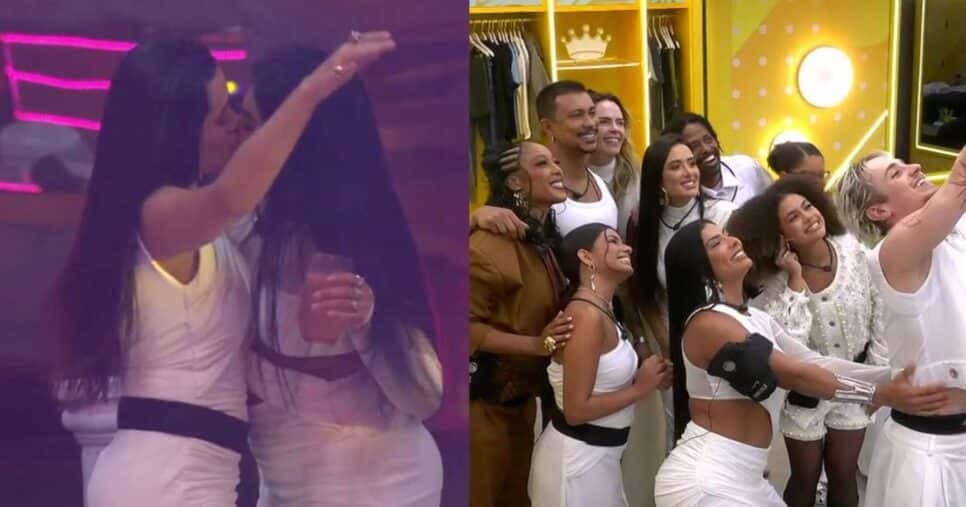 Beijo lésbico, plano final e informação externa: Festa do BBB26 tem reviravolta e Globo usando tudo que tem