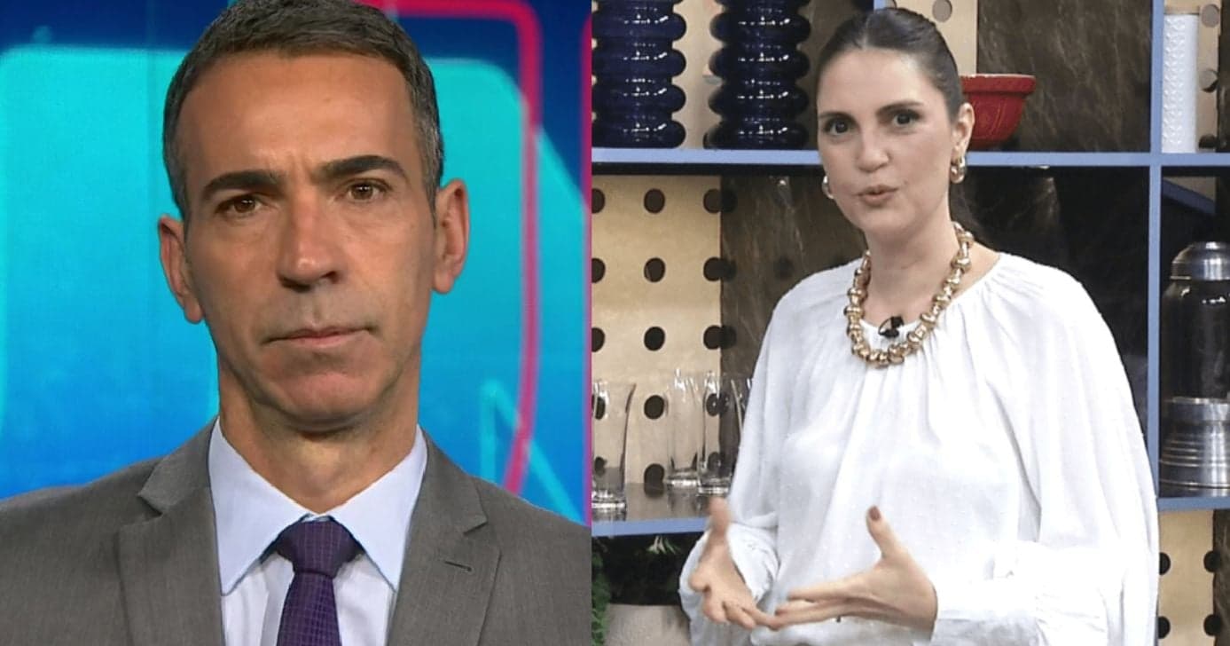 Jornalista da Band revela cilada para César Tralli e Chris Flores reage: "Coitado"