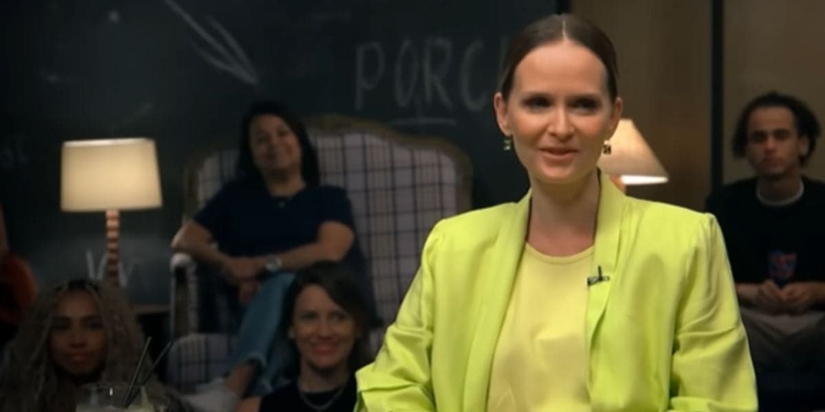 Fernanda Rodrigues descobriu traição do namorado ao vivo (Reprodução: GNT)