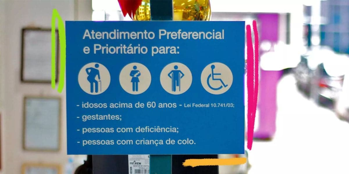 Fila preferencial aos idosos garantida em lei (Reprodução: Divulgação)
