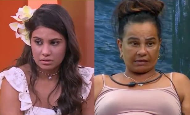 Gabriela e Solange Couto no BBB26 (Foto: Reprodução / Globoplay)