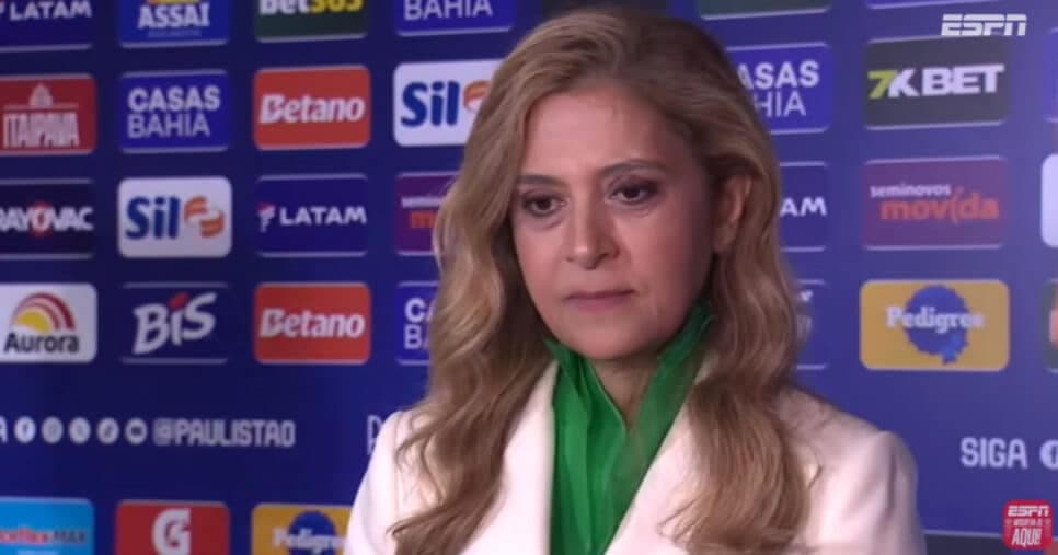 Leila Pereira bate o martelo no Palmeiras (Foto: ESPN/YouTube)