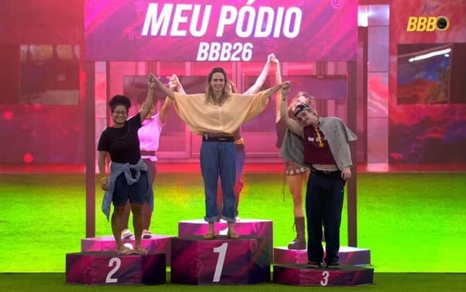Novo pódio de Ana Paula no BBB26 (Foto: Reprodução / Globoplay)