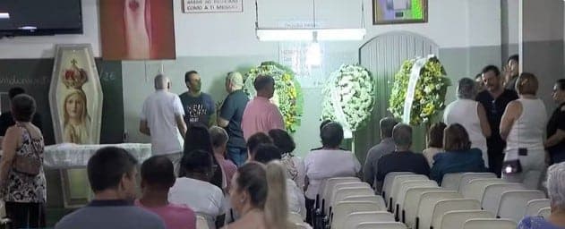 Velório do Doutor Hansen aconteceu na Casa da Fraternidade São Francisco de Assis (Foto: Reprodução / TV Integração) 