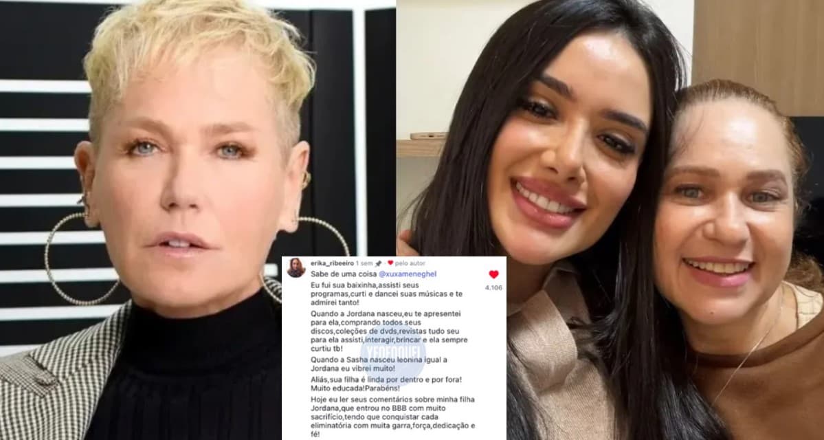 Mãe de Jordana do BBB26 se decepciona com Xuxa (Foto: Reprodução / Instagram / Montagem TV Foco)