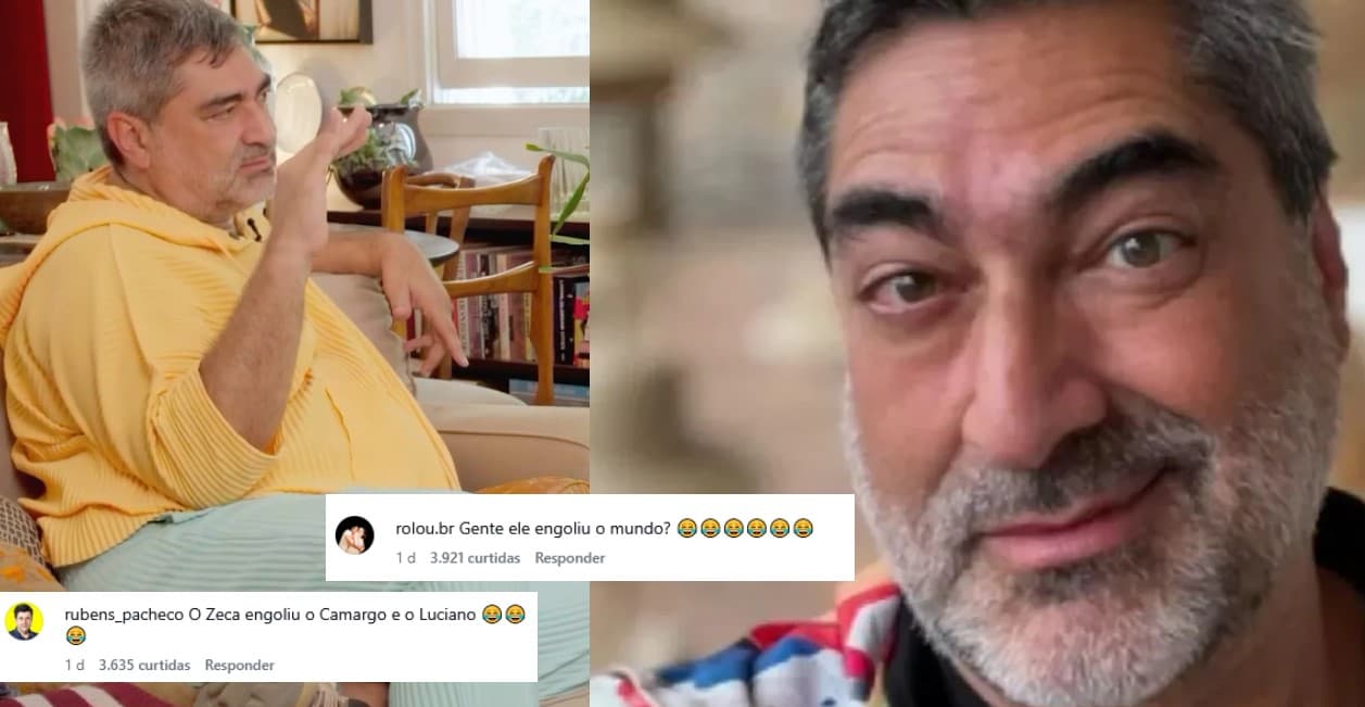 Zeca Camargo surge mais cheinho em entrevista (Foto: Reprodução / Instagram)
