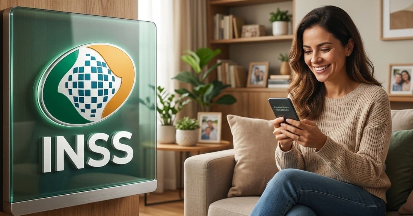 Ilustração logo INSS e mulher (Foto: Montagem TV Foco / GMN)