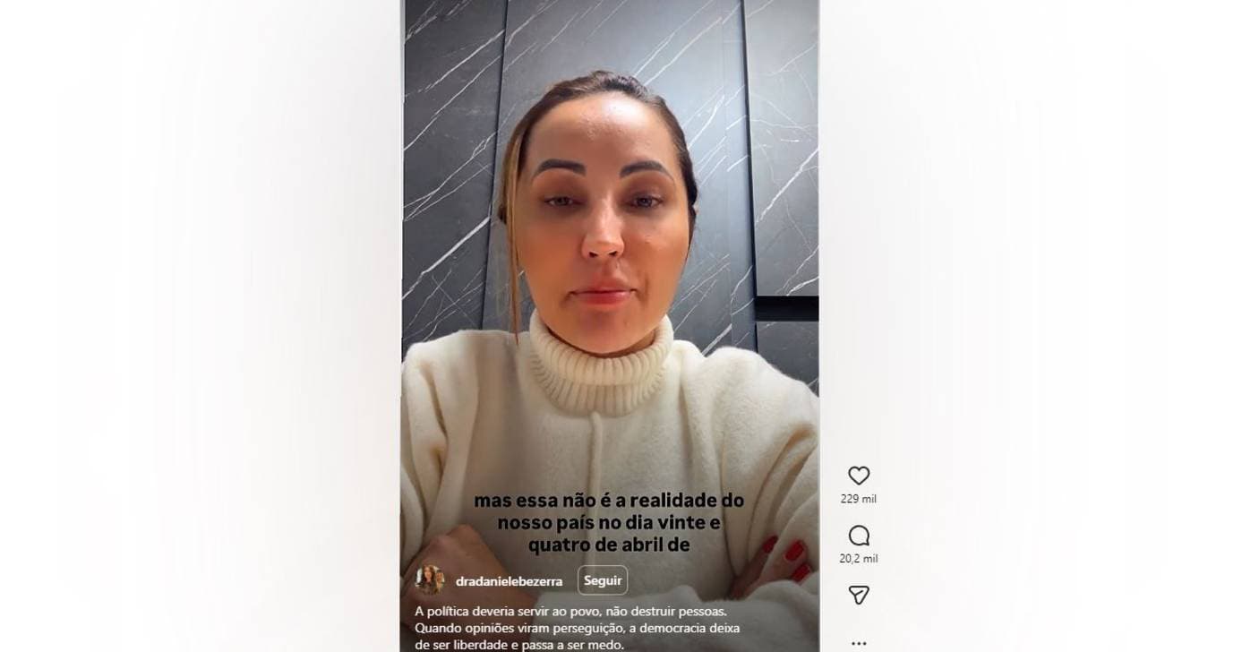 Irmã de Deolane sugere prisão da influenciadora a apoio a Lula
