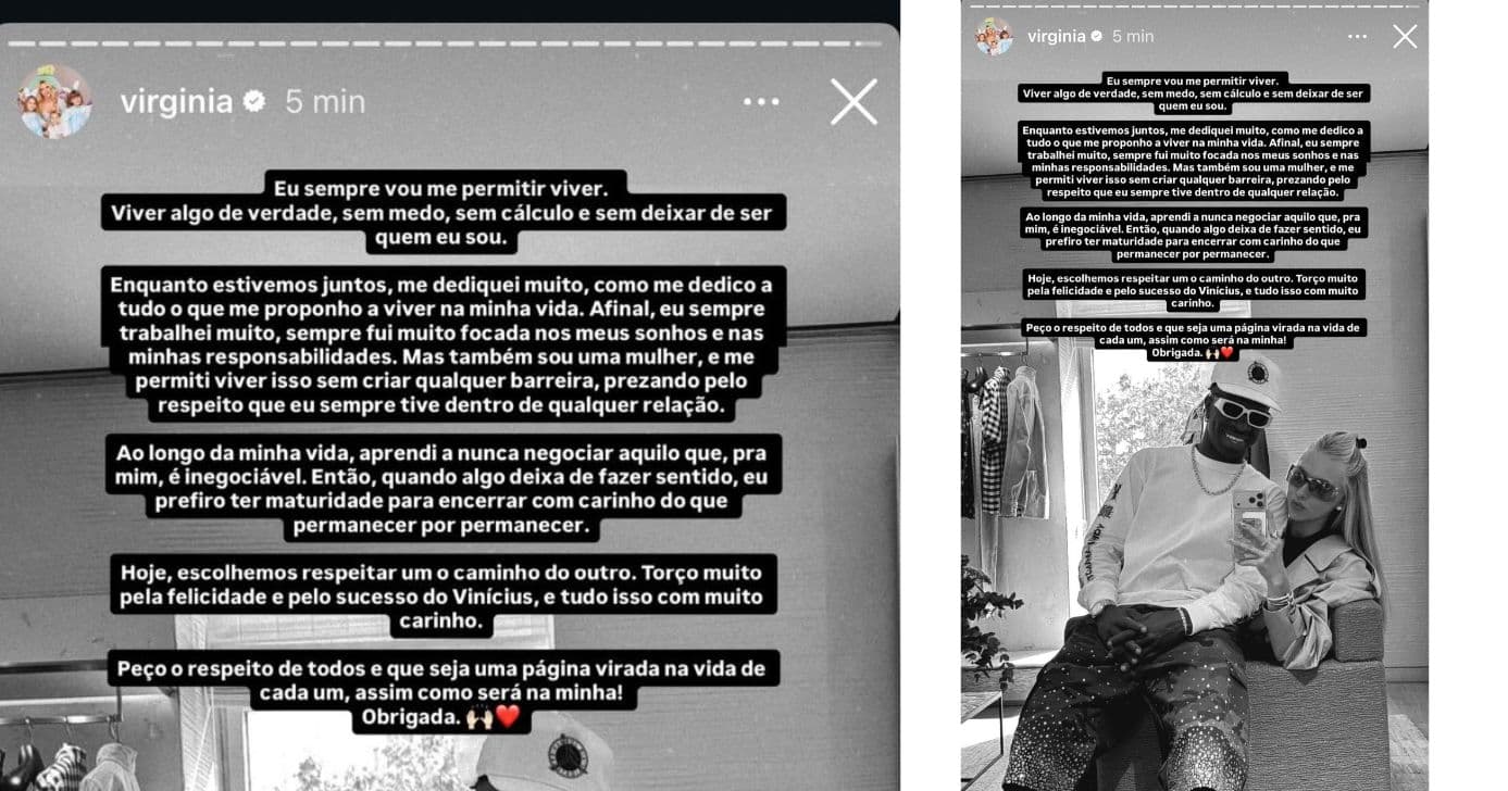 Virginia Fonseca anuncia término com Vini Jr (Foto: Reprodução / Instagram)