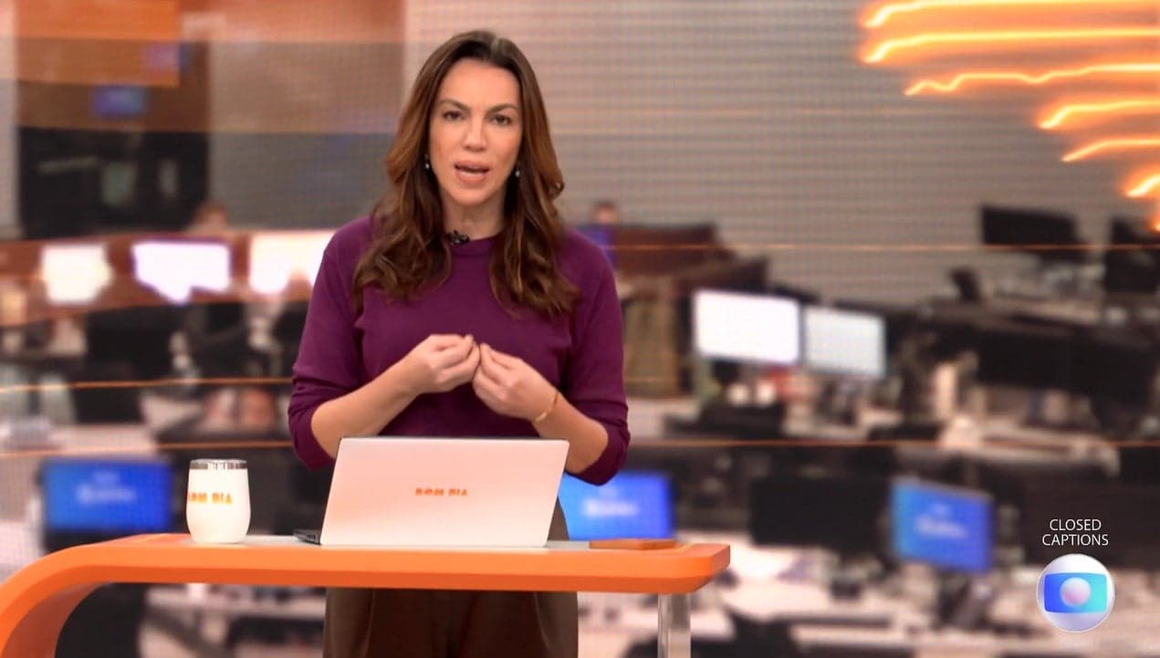Ana Paula Araújo no Bom Dia Brasil (Foto: Reprodução / Globo) Ana Paula Araújo no Bom Dia Brasil (Foto: Reprodução / Globo)
