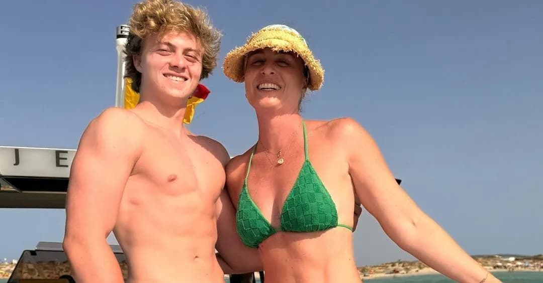 Benício ao lado da mãe, Angélica - Foto: Montagem