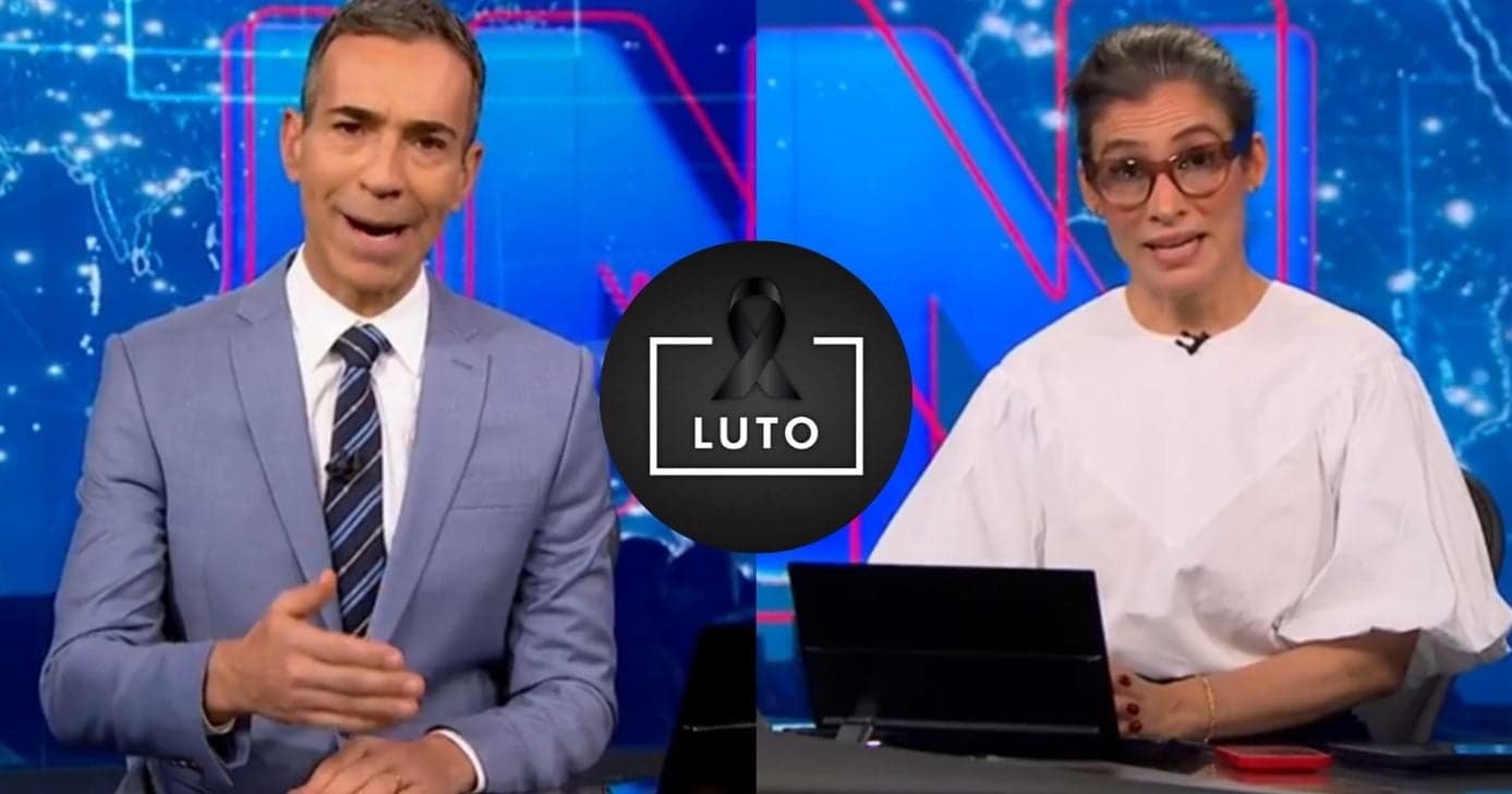 Coube a César Tralli olhar à Renata com notícia mais triste da semana no JN: "Matou"