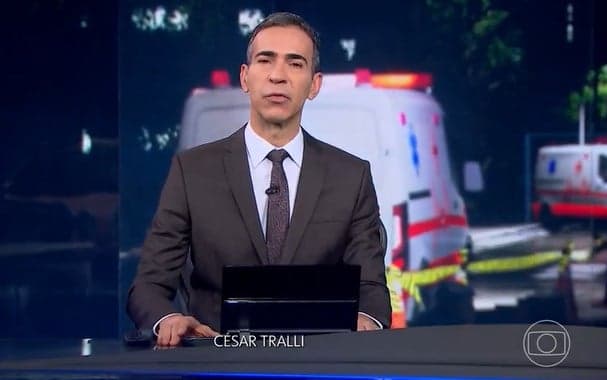 César Tralli no Jornal Nacional (Foto: Reprodução / Globo)
