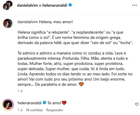 Atriz ganhou homenagem do namorado (Foto: Reprodução / Instagram)