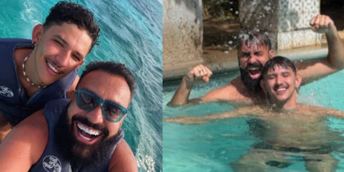 Fábio Ramalho junto com seu namorado João Paulo (Reprodução: Instagram)