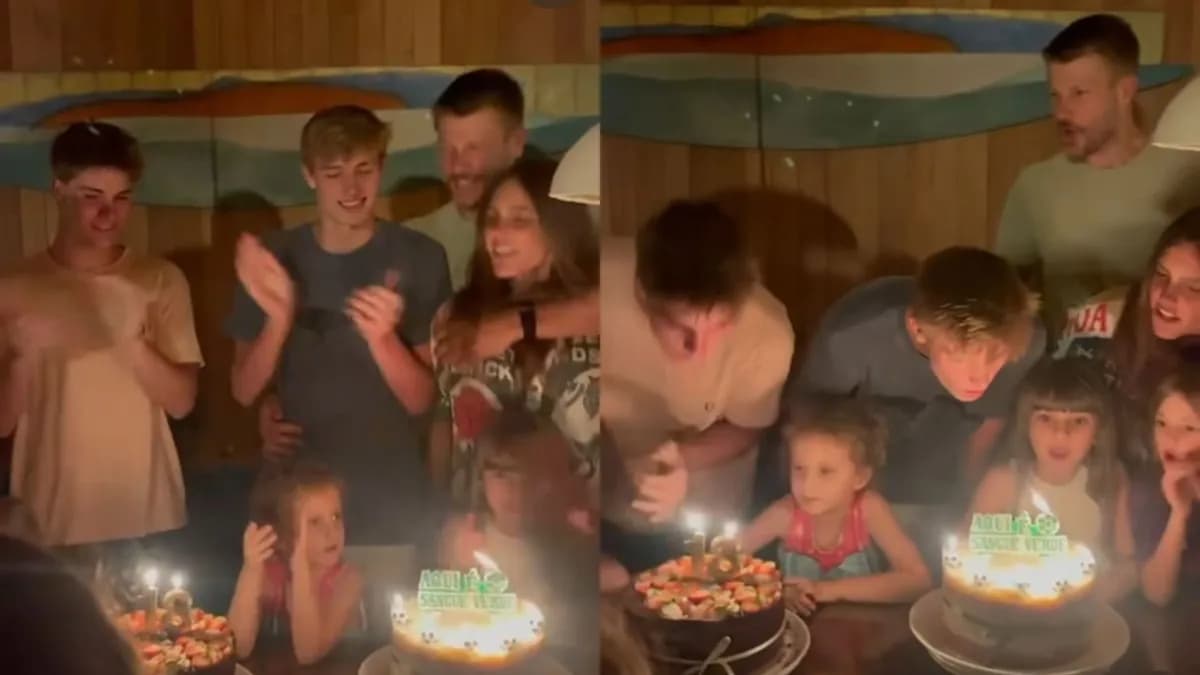 Filhos de Fernanda Lima e Rodrigo Hilbert comemorando aniversário (Foto: Reprodução/ Instagram)